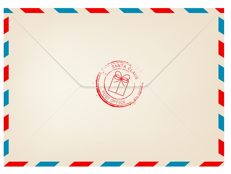 Back of letter to Santa